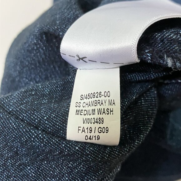 Old Navy Shirt Dress Womens XL Blue Denim Chambray Coastal Beach Preppy - Picture 4 of 8